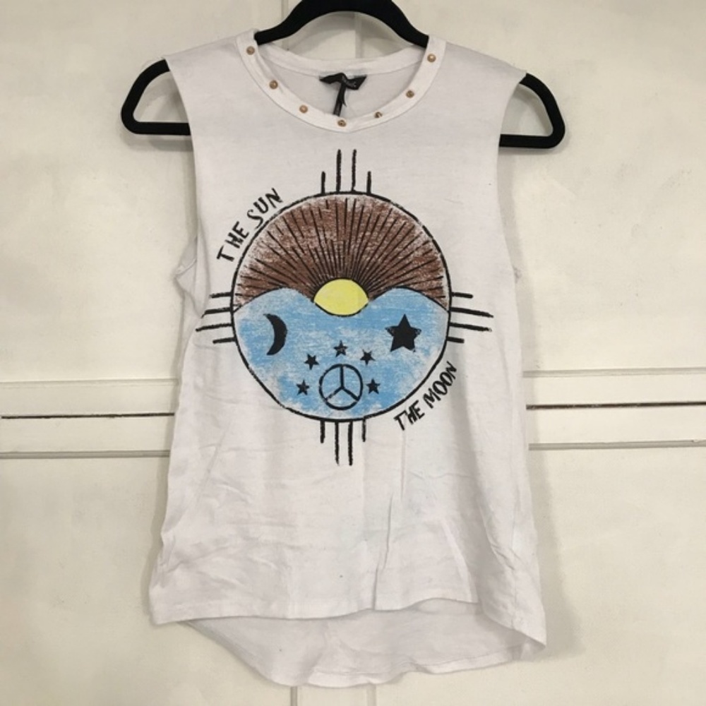 NOLLIE studded moon and Stars tank